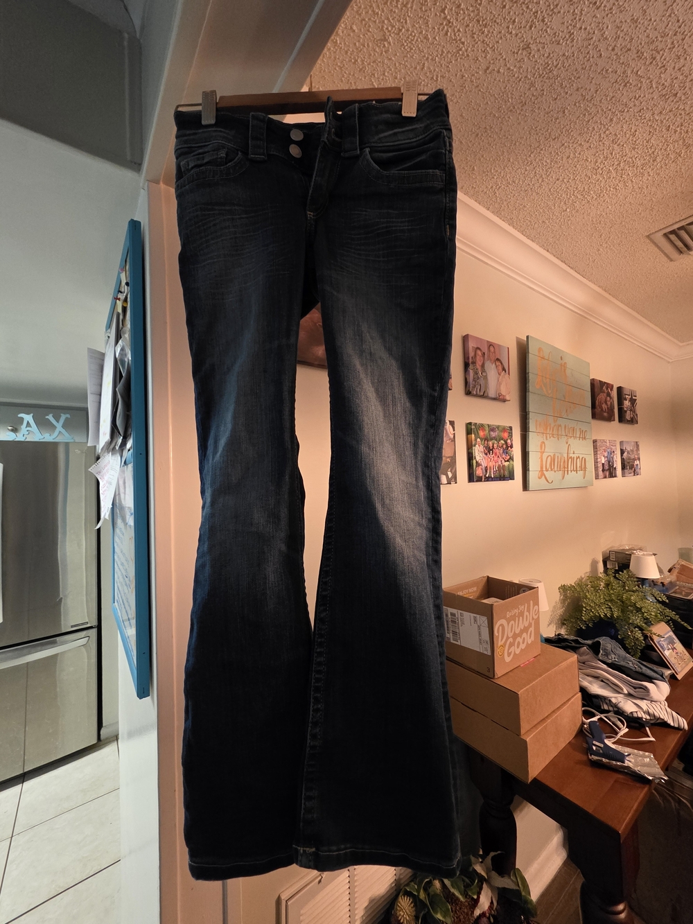 Girl's H&M Indigo Denim Jeans Low Rise Flare Lwg
